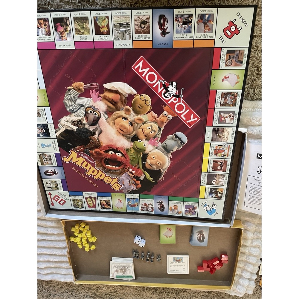 Monopoly Jim Henson's Muppets Collector's Edition Board Game Missing Few Houses